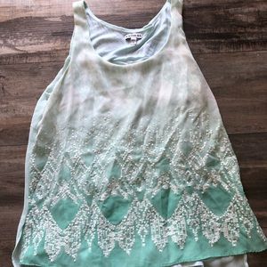 EXPRESS Tank Top size small. Teal with sequin